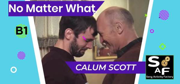 Calum Scott performing 'No Matter What' music video, featuring an emotional moment.