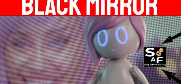 Miley Cyrus as Ashley O from Black Mirror with Song Activity Factory logo
