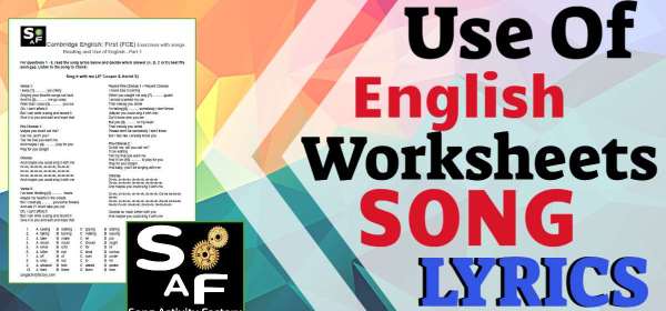 Teachers preparing FCE Reading and Use of English with "Sing It With Me" worksheet.