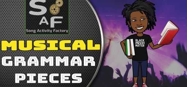 Musical Grammar Pieces activity featuring Alicia Keys, Avril Lavigne, Niall Horan. Includes Genial.ly presentation and mp3 files for ESL teachers.