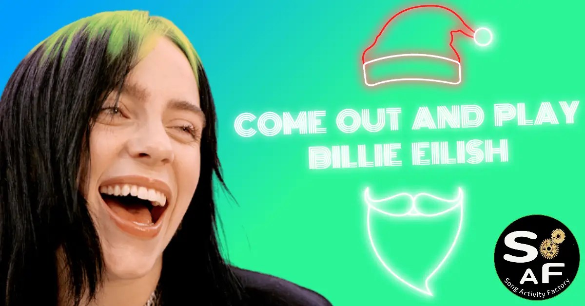 Teach English with Billie Eilish’s ‘Come Out & Play’. Includes YouTube videos, Genially presentation, Quizizz quiz, interactive worksheets. Boost 4 skills & 21st-century skills.