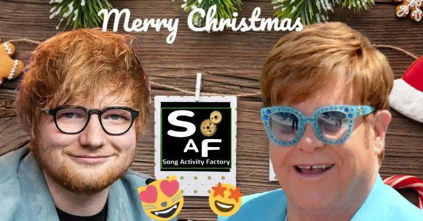 Teaching With Songs: Merry Christmas by Ed Sheeran & Elton John. Includes YouTube video, Genially presentation, interactive worksheets. Boost 4 skills & 21st-century skills.