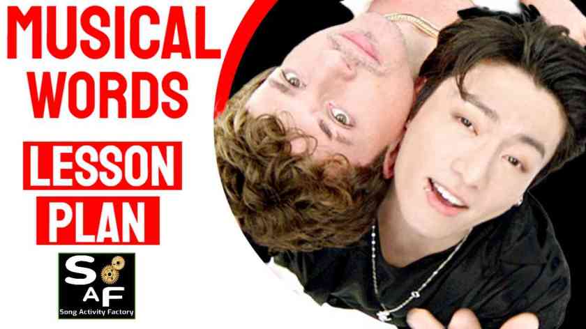 ESL lesson plan featuring Charlie Puth and Jung Kook song Left and Right