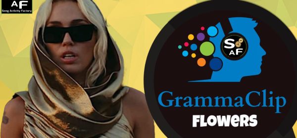 Miley Cyrus Flowers ESL Listening Activity with GrammaClip and SAF Logos