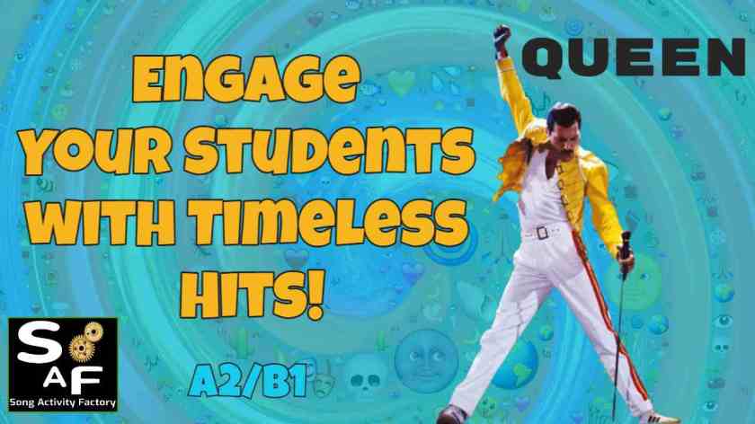 Image of Freddie Mercury with his iconic pose.