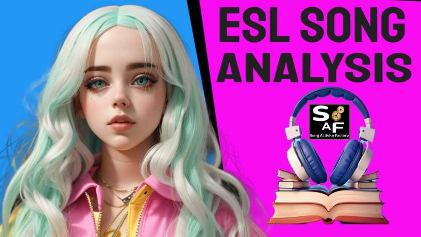 Featured image for blog post analysing Billie Eilish's song 'What Was I Made For?' for ESL learners.