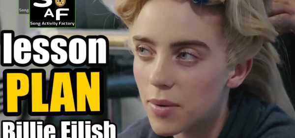 Image showing Billie Eilish with the text 'Lesson Plan: Billie Eilish