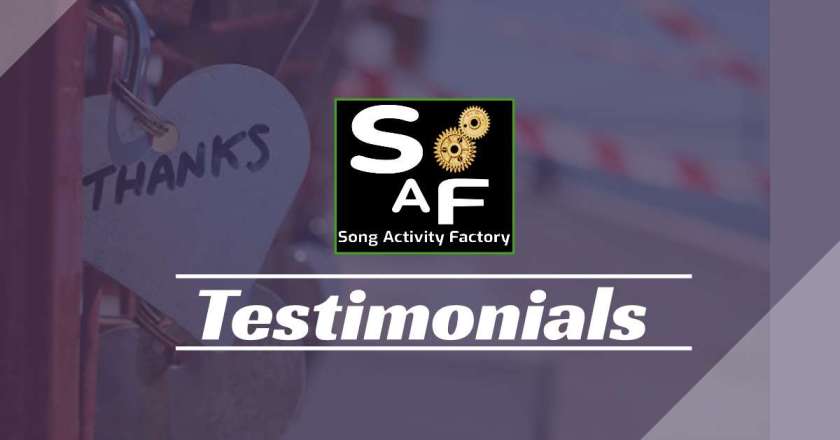 testimonials for Song Activity Factory