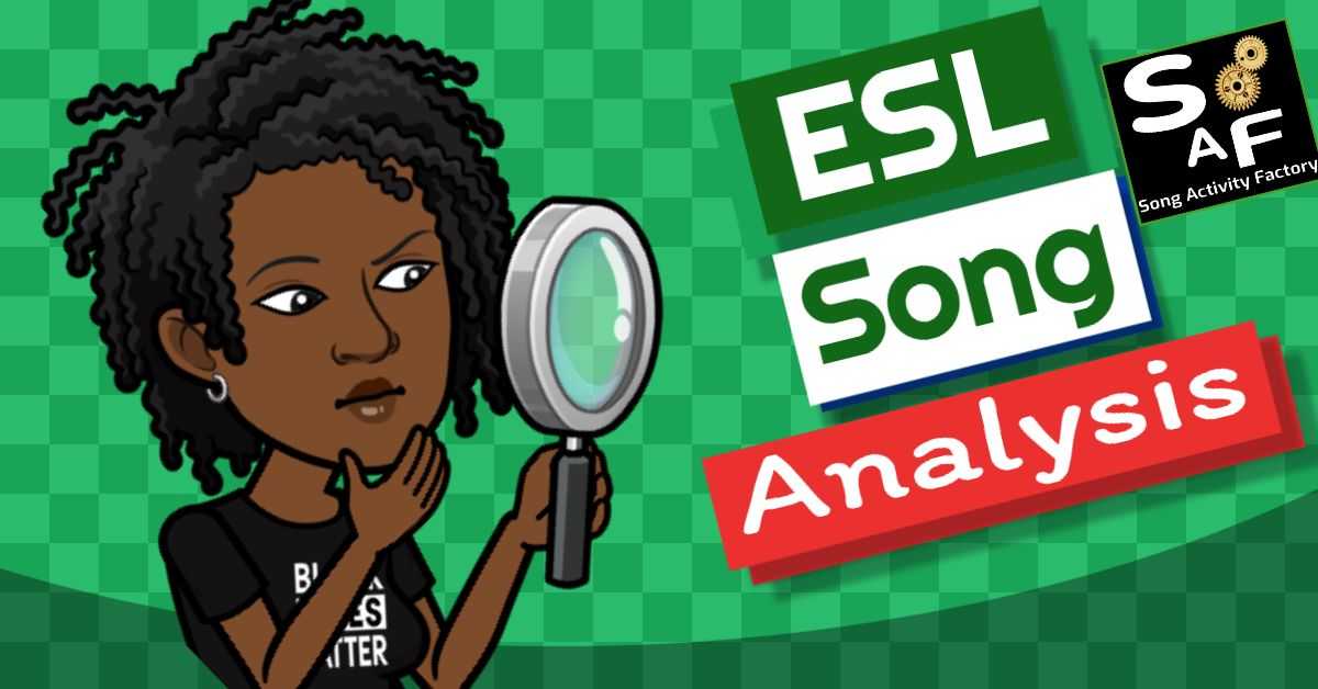 Avatar with a magnifying glass highlighting 'ESL Song Analysis' and the Song Activity Factory icon.