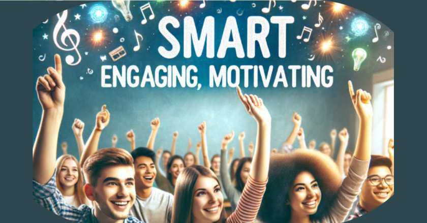 Students engaged in musical ESL activities for motivation