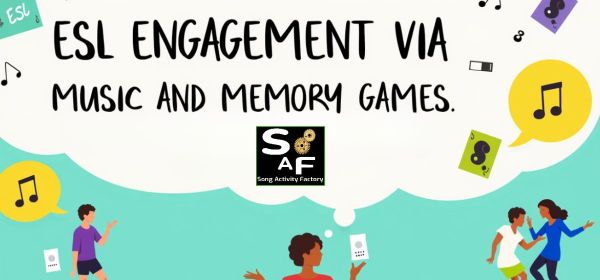 Image showcasing ESL song analysis resources featuring Jungle’s “Let’s Go Back” and interactive lesson materials.