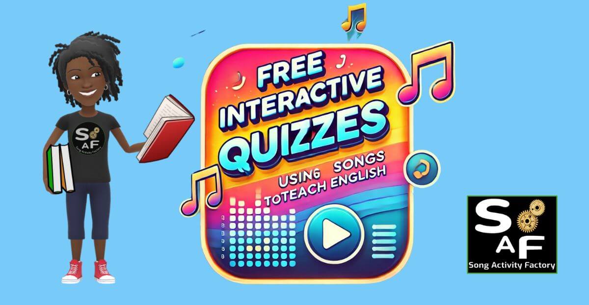 Free song-based grammar quizzes for ESL classrooms