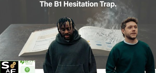 A conceptual macro shot of a textbook with weather icons dissolving into mist symbolizing abstract language hesitation with niall horan and myles smith