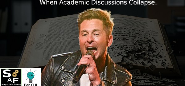 A conceptual macro shot of a sociology textbook with its words crumbling into basic terms, symbolizing the failure of abstract reading tasks with onerepublic singer