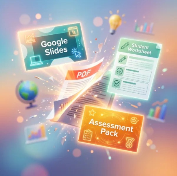 assessment pack, student worksheet, pdf instructions