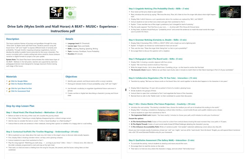 pdf instructions drive safe esl lesson plan