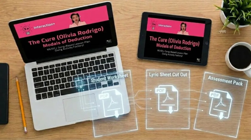 olivia rodrigo the cure ESL lesson materials free download